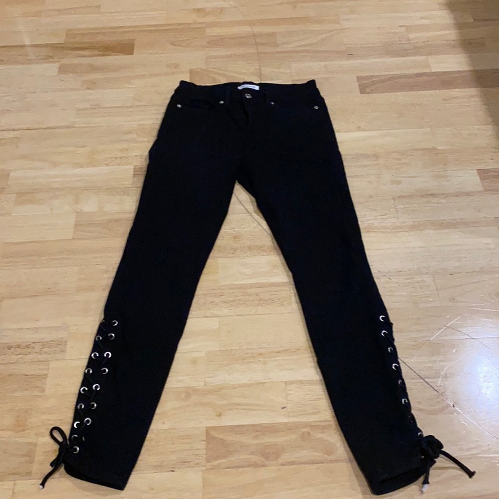 Good American Black Good Legs Jeans with Detailing- Size 4! LIKE NEW